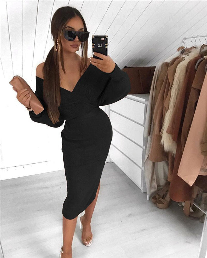 Women’s Off-Shoulder Pencil Dress | Midi