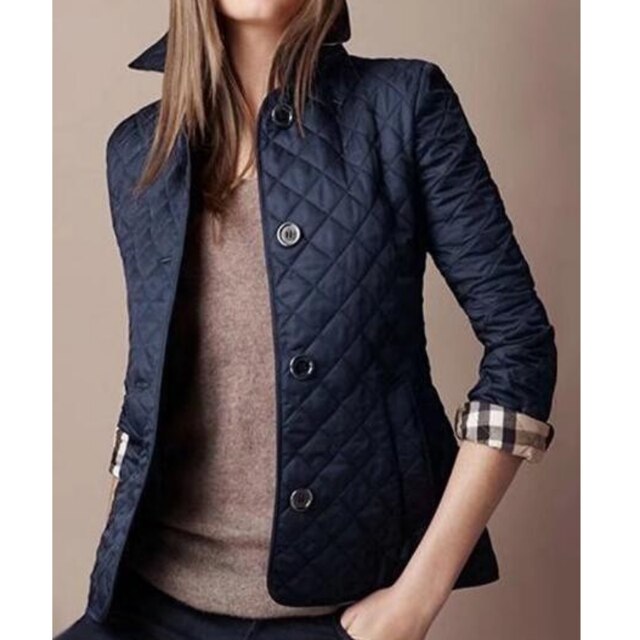 Veste matelassée boutonnée à col pour femme | Hiver