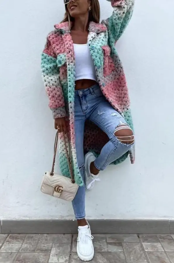 Women's Chunky Knitted Cardigan | Longline