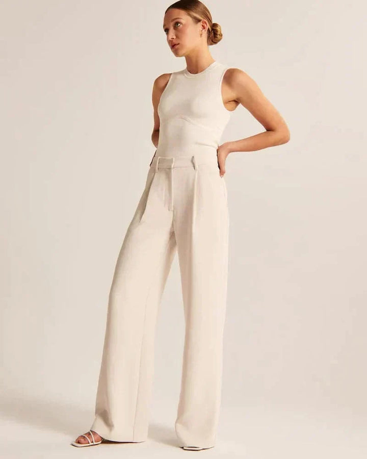 Women's High-Rise Casual Pants | Wide Leg