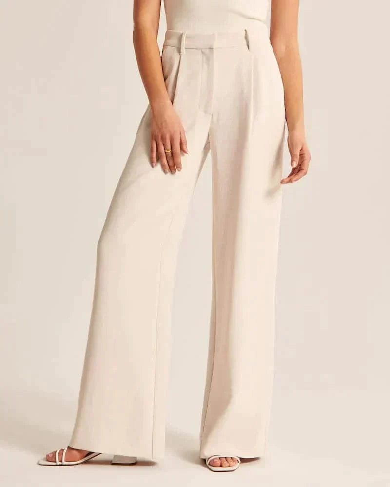 Women's High-Rise Casual Pants | Wide Leg