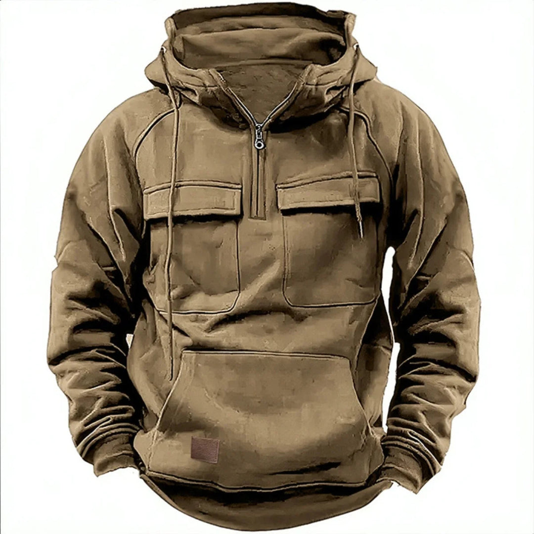 Men's Winter Drawstring Zip Up Hoodie | Streetwear