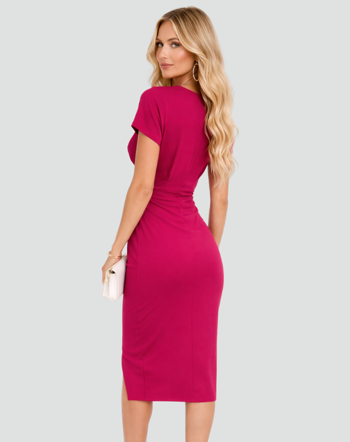 Women's Elegant Cocktail Wrap Dress | Midi