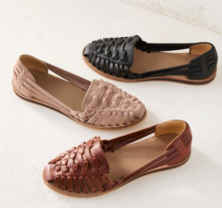 Women’s Flat Woven Sandals | Closed Toe