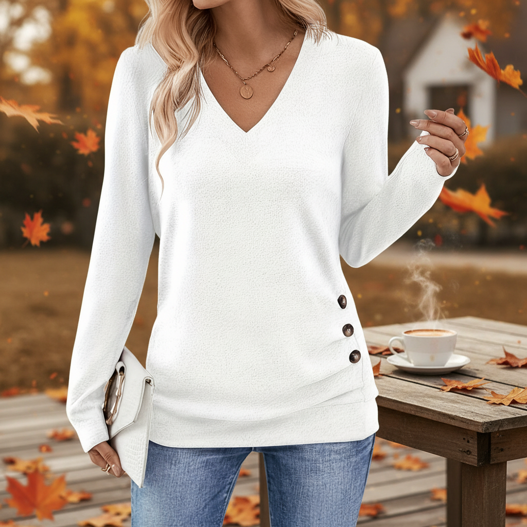 Women’s Winter V-Neck Jumper | Casual