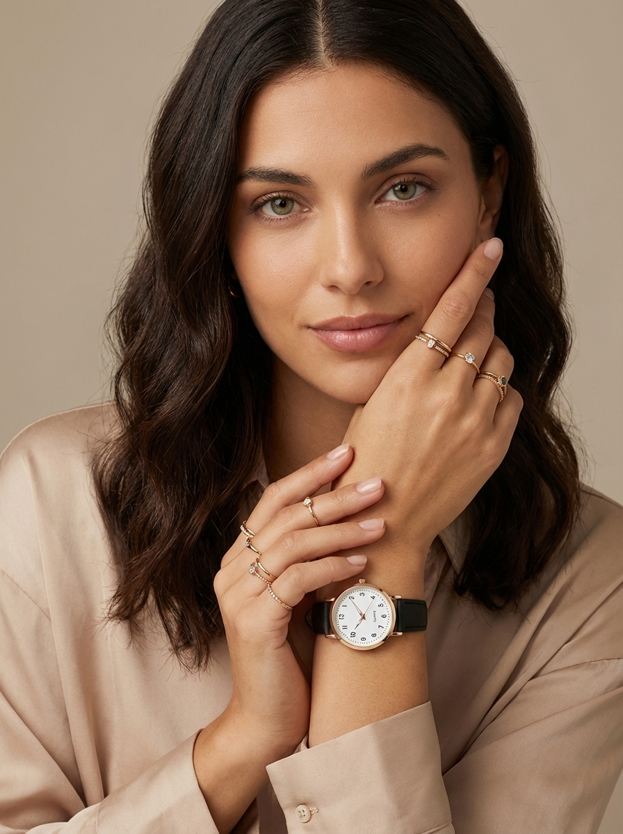Women’s Classic Round Dial Wrist Watch | Elegant