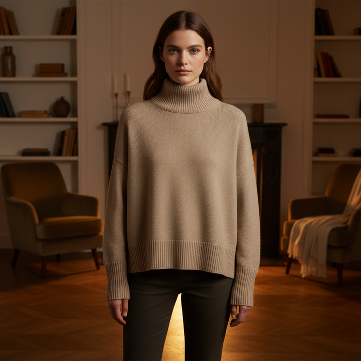 Women's Oversized Turtle Neck Jumper | Long Sleeve