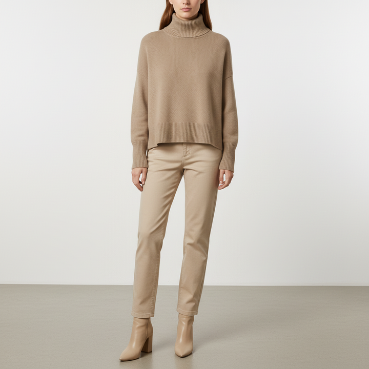 Women's Oversized Turtle Neck Jumper | Long Sleeve