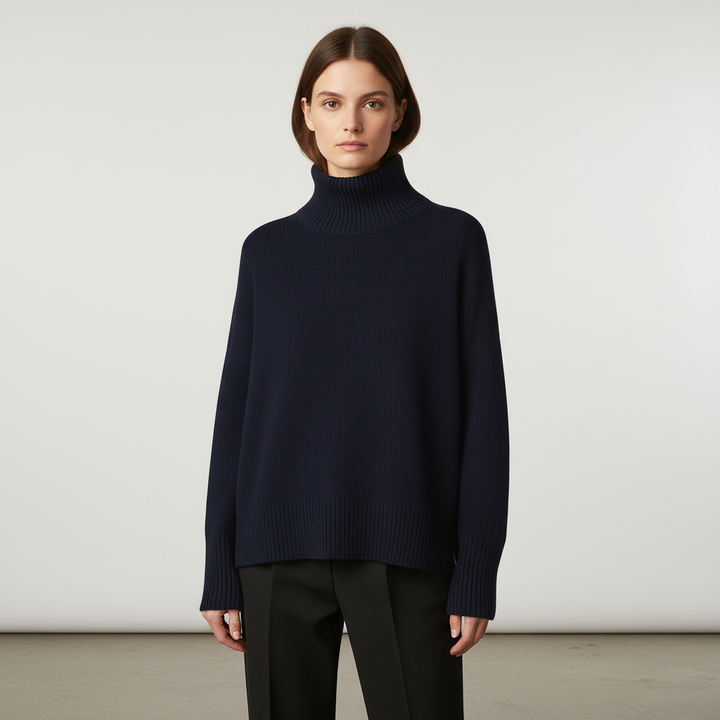 Women's Oversized Turtle Neck Jumper | Long Sleeve