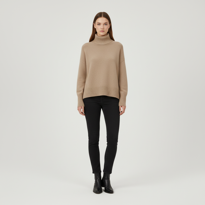 Women's Oversized Turtle Neck Jumper | Long Sleeve