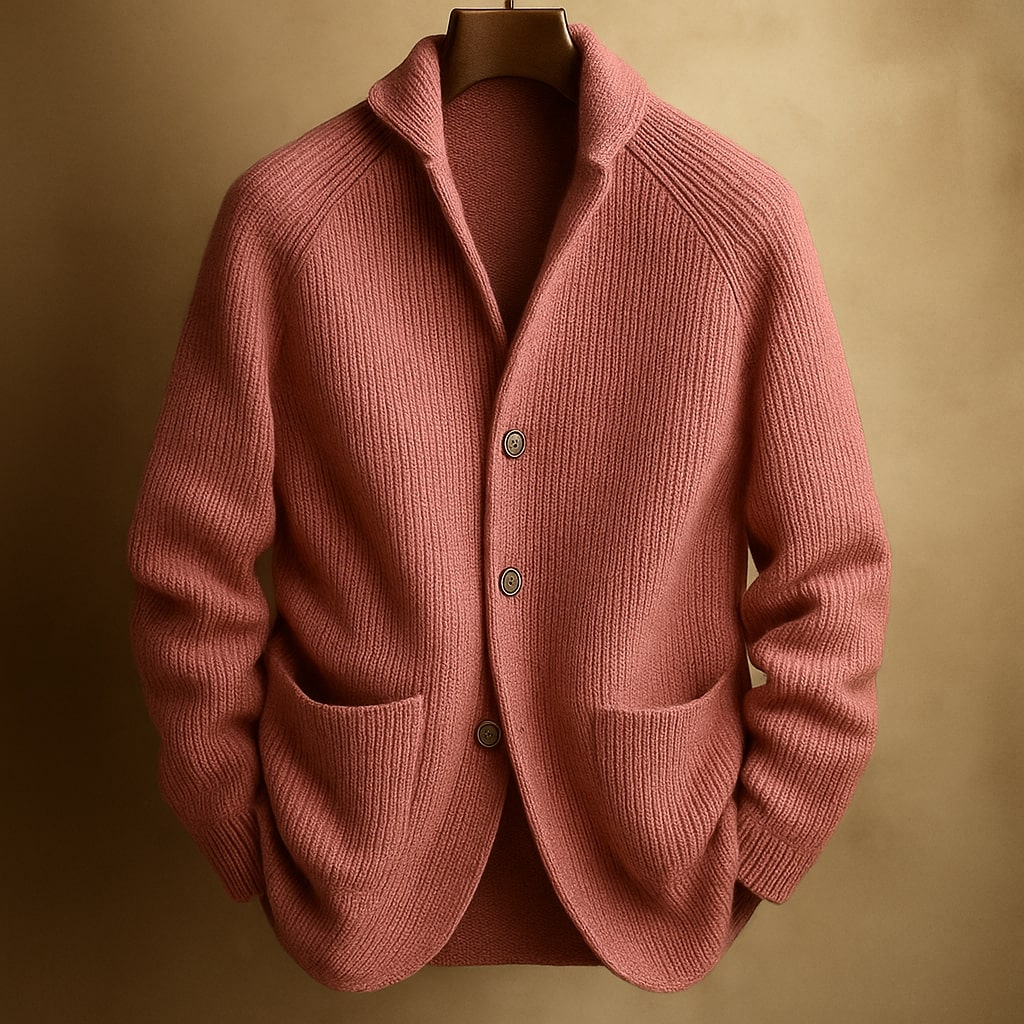Men's Button Up Knit Cardigan | Collared