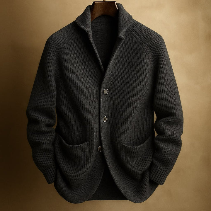 Men's Button Up Knit Cardigan | Collared