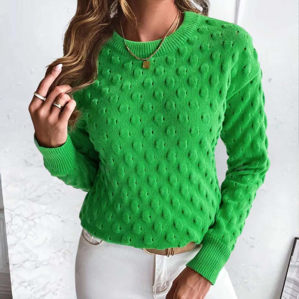 Women's Crewneck Knitted Jumper | Warm