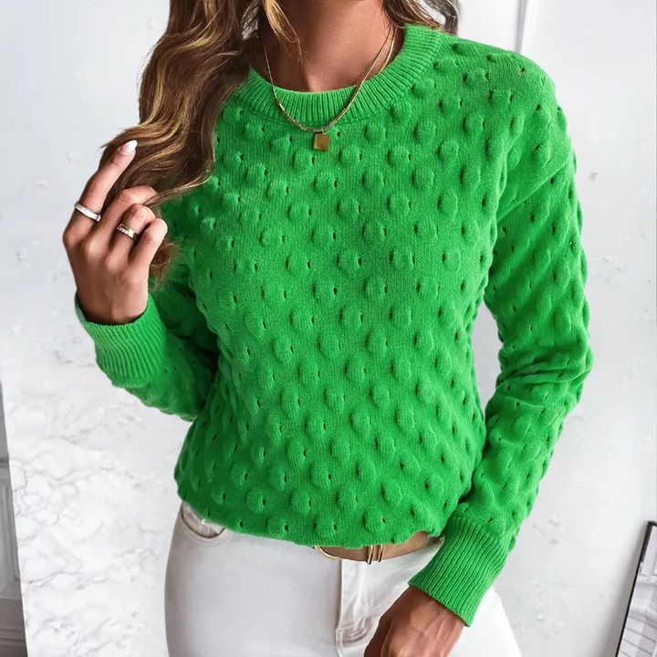 Women's Crewneck Knitted Jumper | Warm