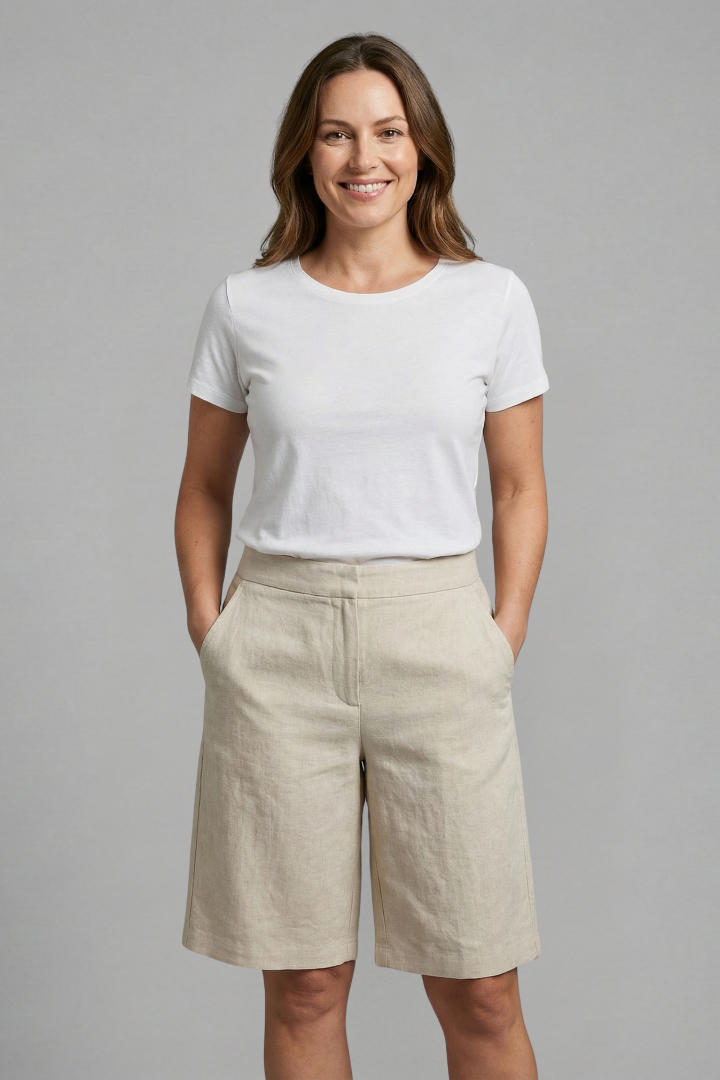 Women’s High Waisted Tailored Summer Shorts | Relaxed Fit