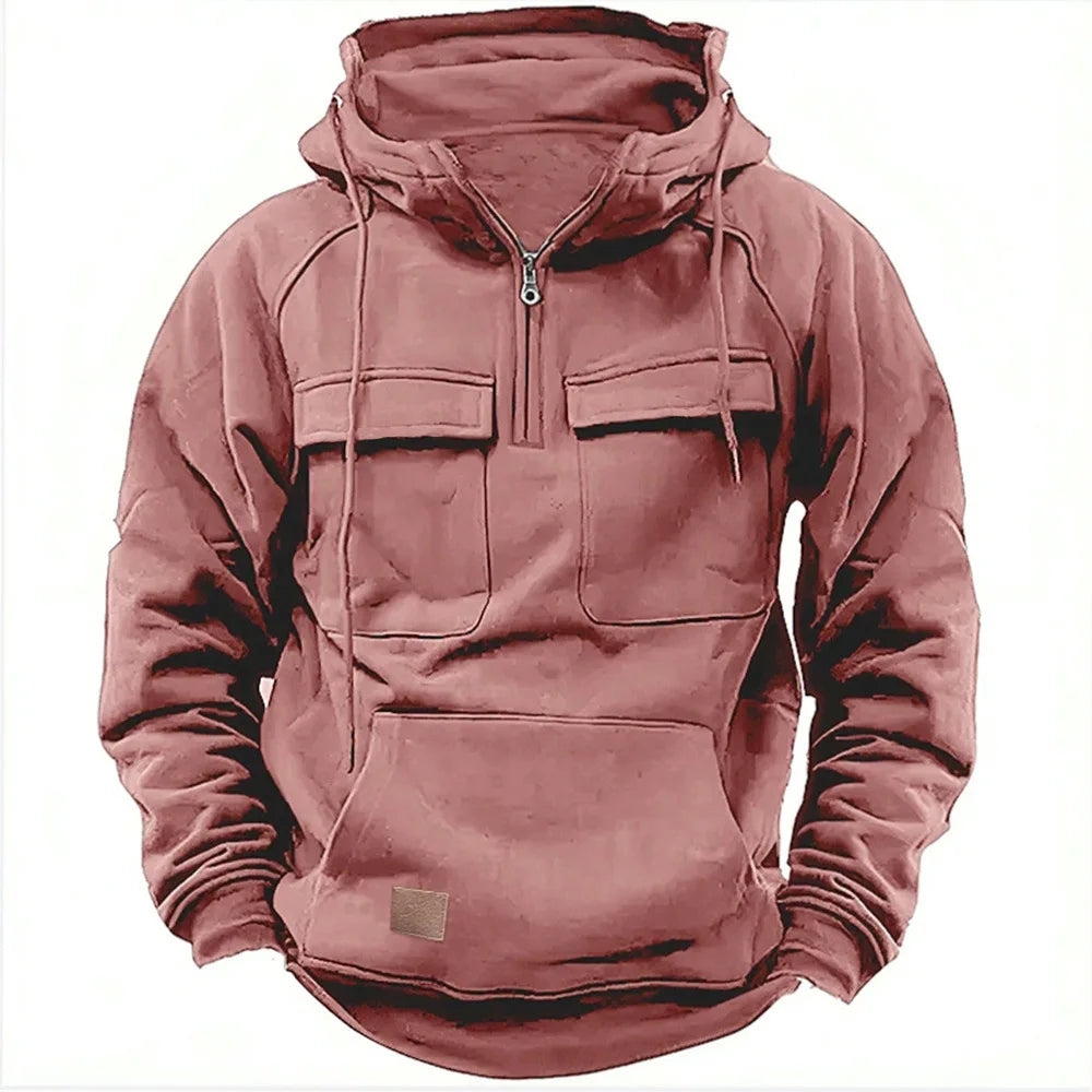 Men's Winter Drawstring Zip Up Hoodie | Streetwear