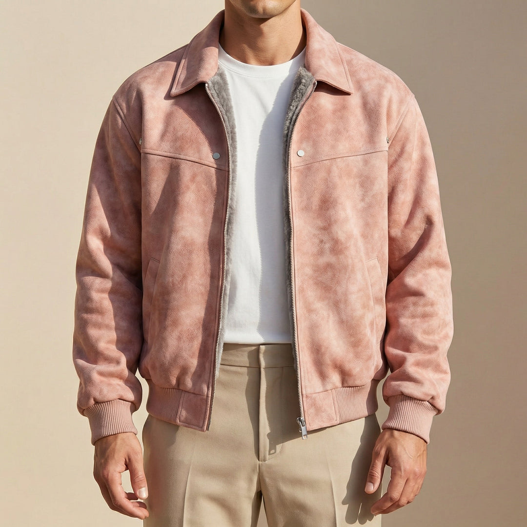 Men's Winter Zip Up Collared Jacket | Casual