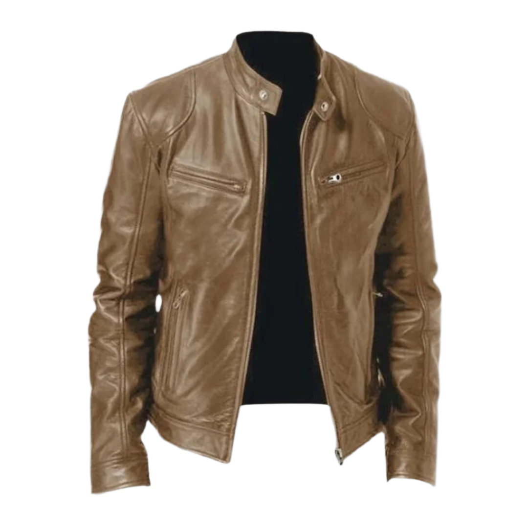 Veste de motard décontractée pour homme | Zippée