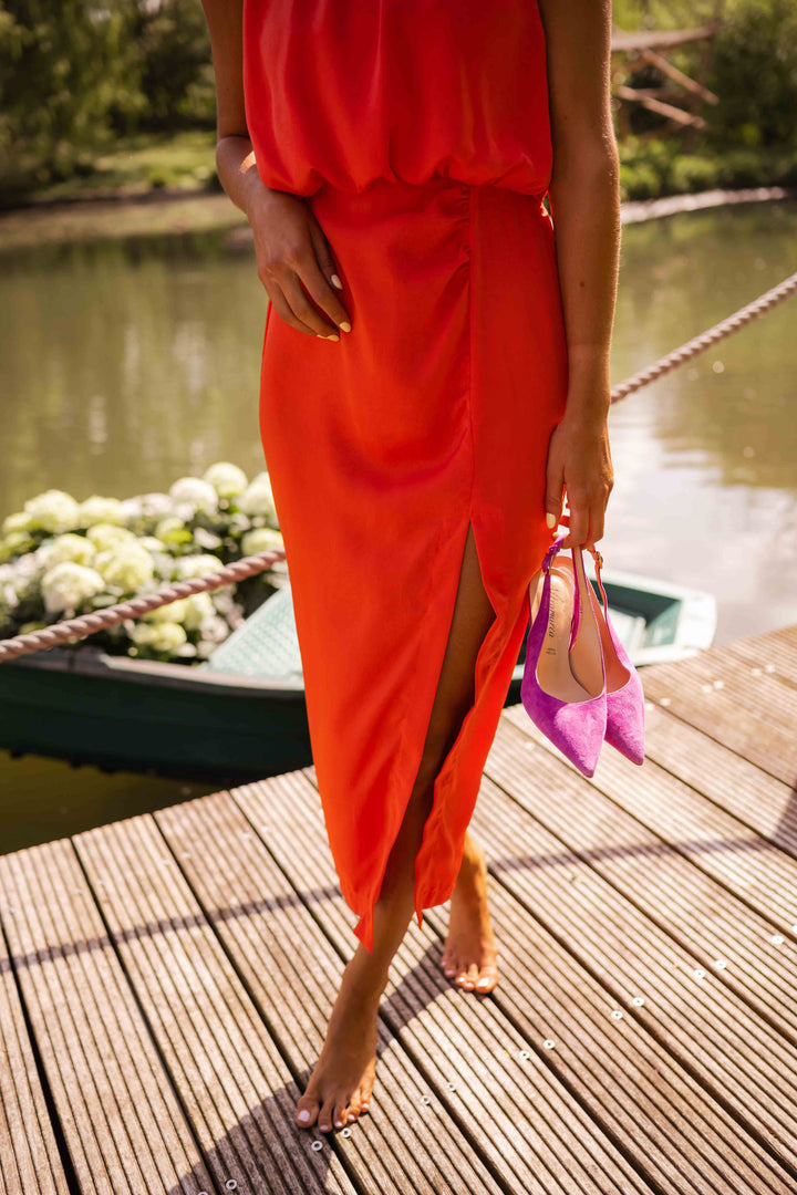 Women’s Halter Neckline Summer Dress | Midi