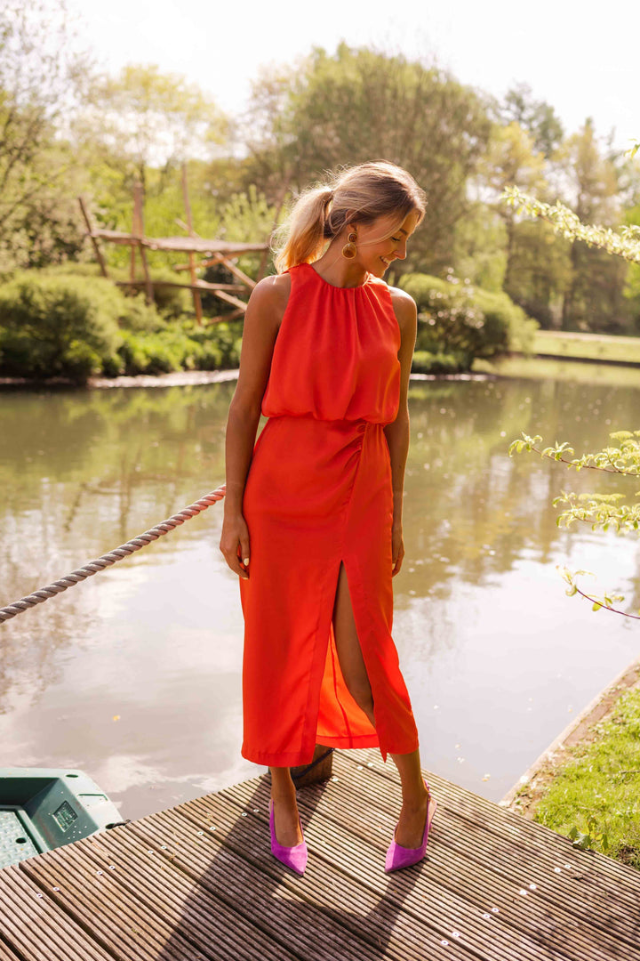 Women’s Halter Neckline Summer Dress | Midi