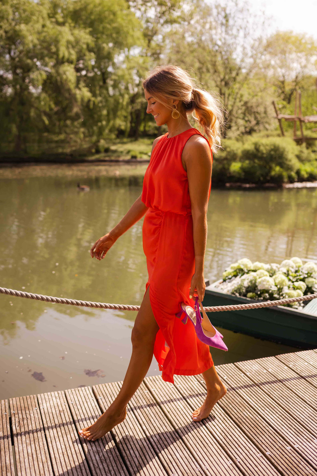 Women’s Halter Neckline Summer Dress | Midi