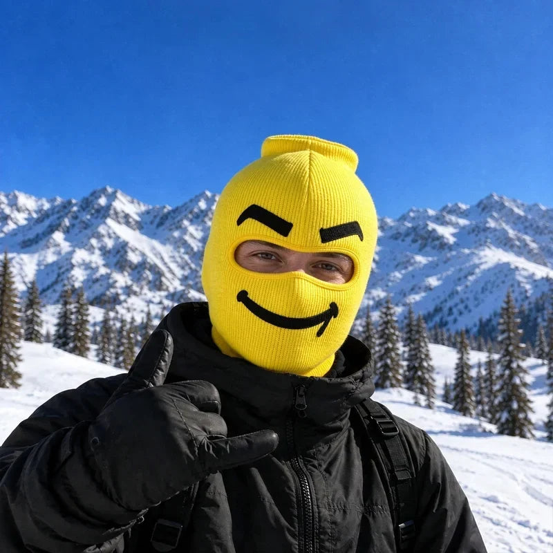 Unisex Knitted Funny Face Balaclava Ski Mask | Winter