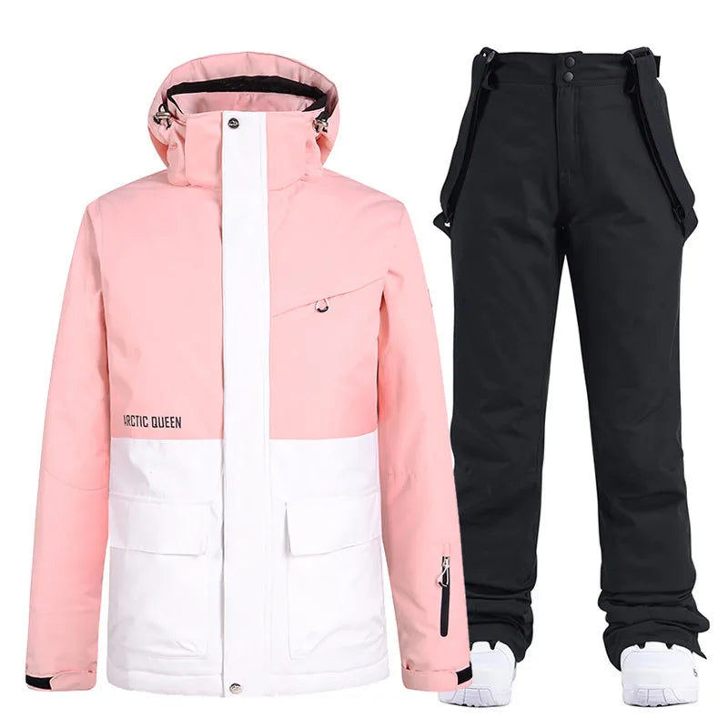 Unisex Hooded Ski Jacket and Salopettes Set | Winter