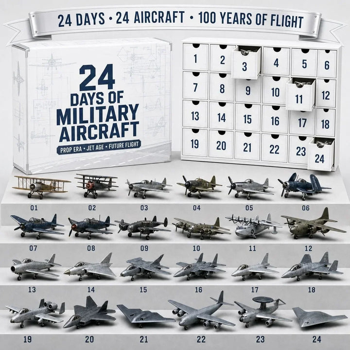 Calendrier de l'Avent avec avions, chars et hélicoptères | Noël
