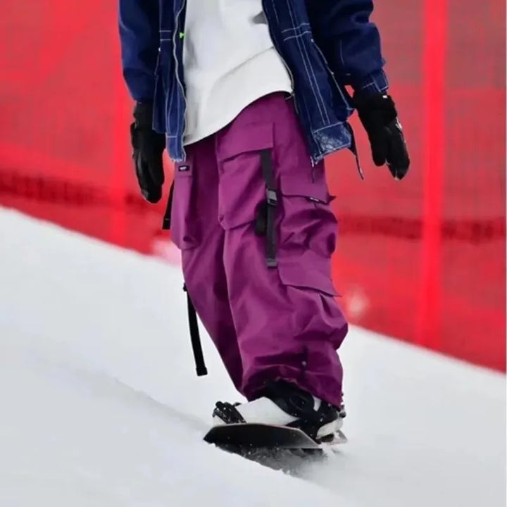 Unisex Baggy Cargo Pockets Snowboard Trousers | Ski