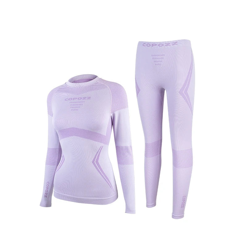 Ensemble de sous-vêtements thermiques de ski unisexe avec haut et caleçon long | hiver