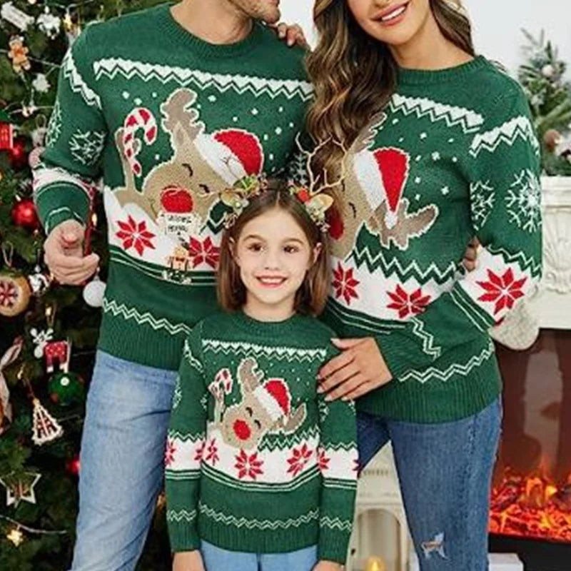 Matching Family Crew Neck Christmas Knit Jumper | Winter