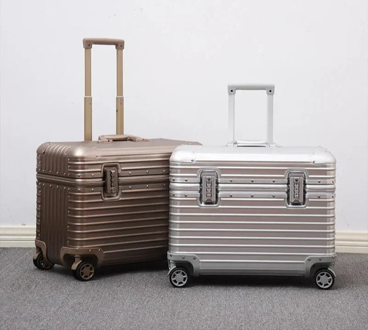 Valise rigide en aluminium | À roulettes pivotantes
