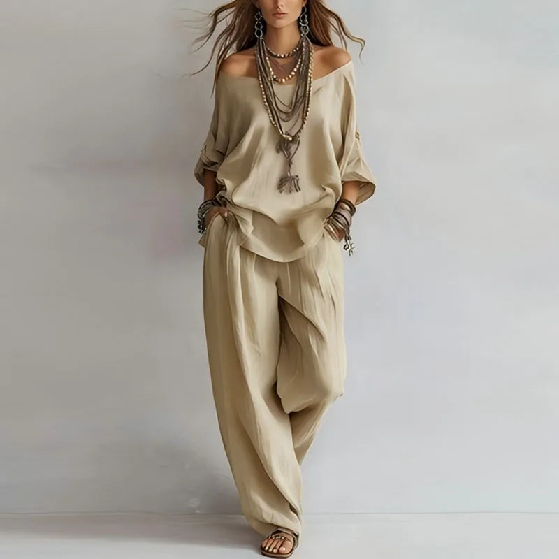 Women's Off Shoulder Co-ord Set | Summer