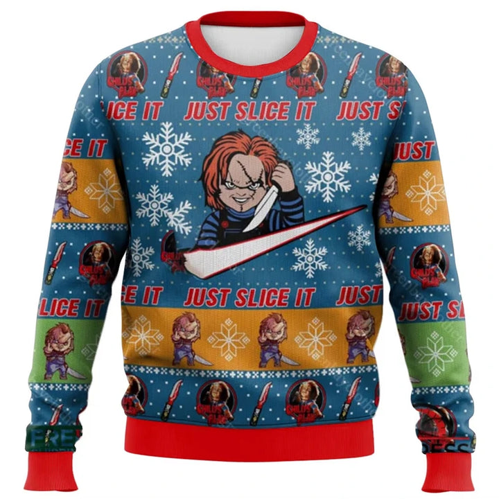 Pull de Noël humoristique unisexe à imprimé | hiver