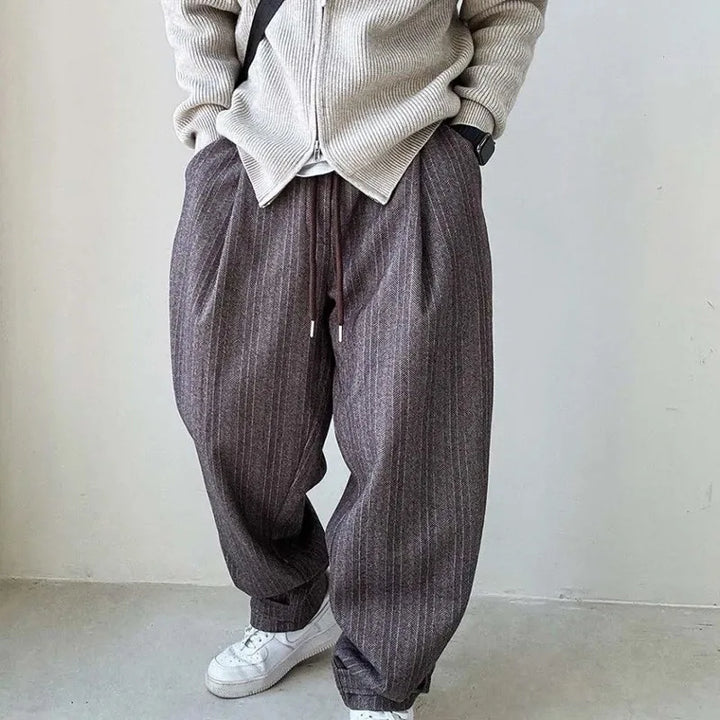 Men's Casual Drawstring Trouser | Wide Leg