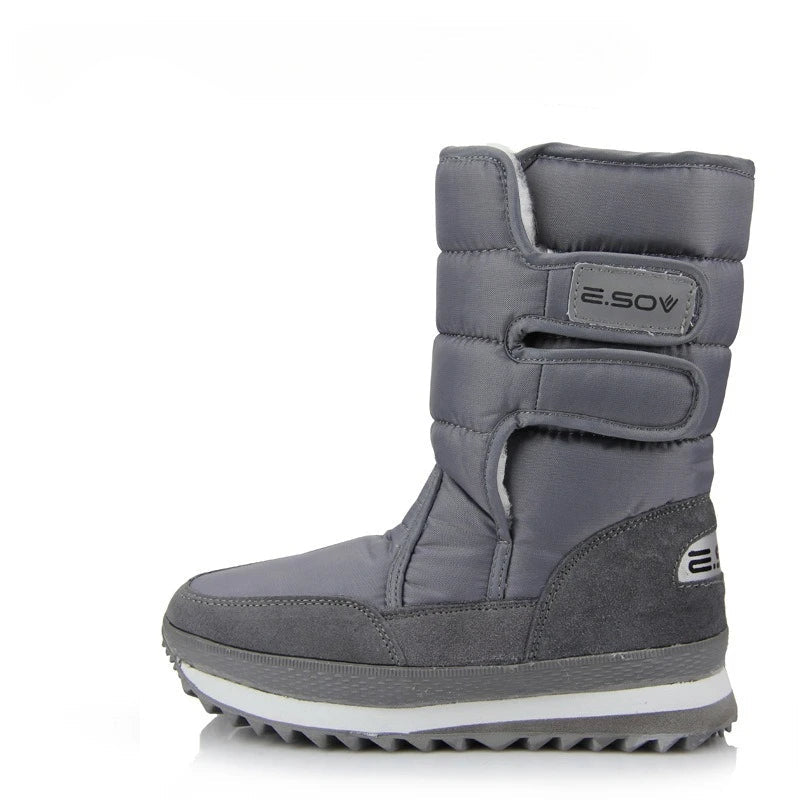 Bottes de neige d’hiver à plateforme montant au mollet pour femme | fausse fourrure