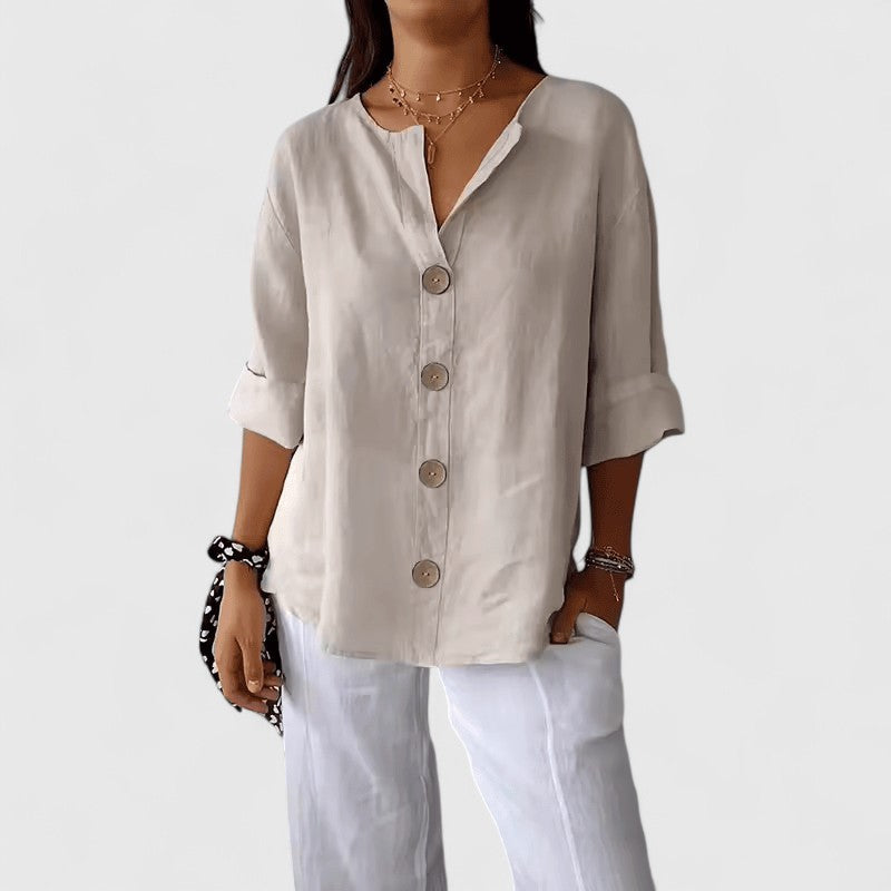 Women's Elegant Button Up Blouse | Long Sleeves