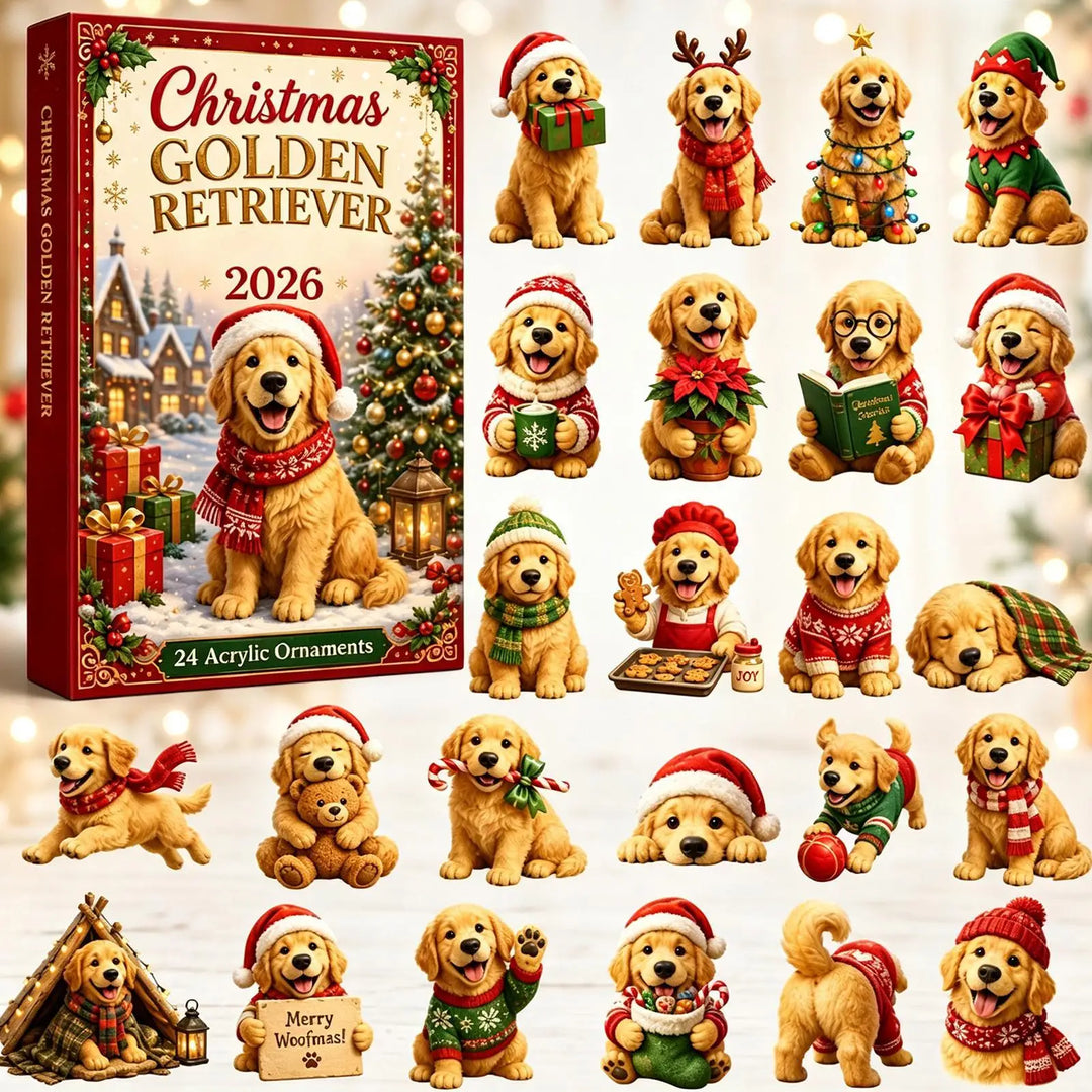 Calendrier de l’Avent de Noël pour chien golden retriever | 24 jours