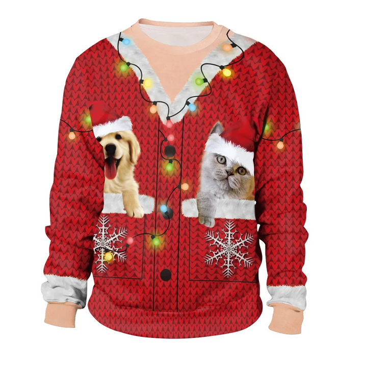 Men's Long Sleeve Winter Christmas Sweater | Printed