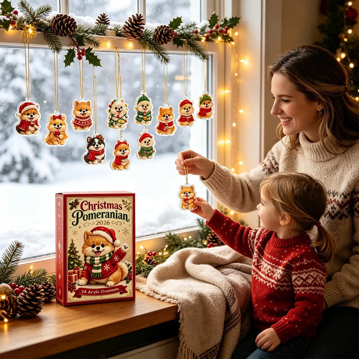 Calendrier de l’Avent pour chien avec décorations pour sapin | Noël