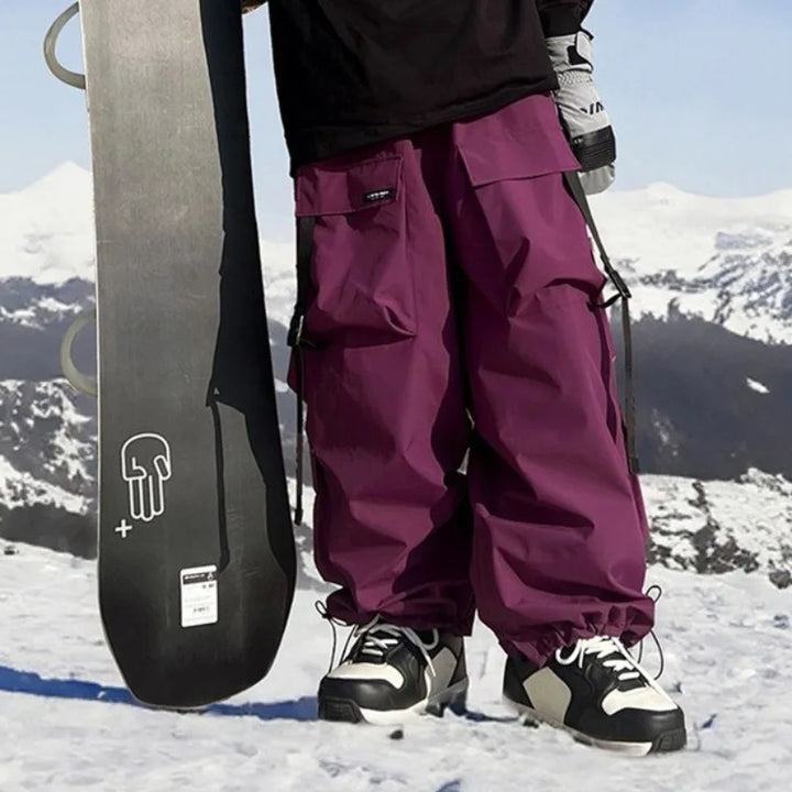 Unisex Baggy Cargo Pockets Snowboard Trousers | Ski