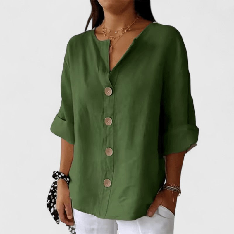 Women's Elegant Button Up Blouse | Long Sleeves