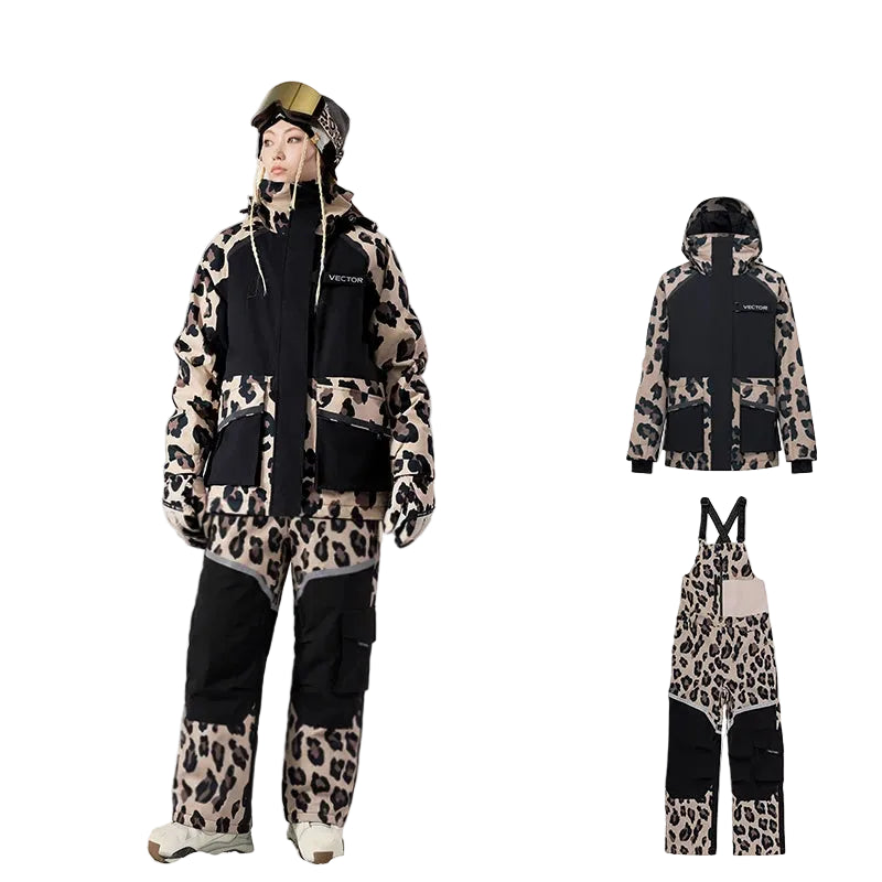 Unisex Ski Suit With Hooded Jacket And Salopettes | Snowboard