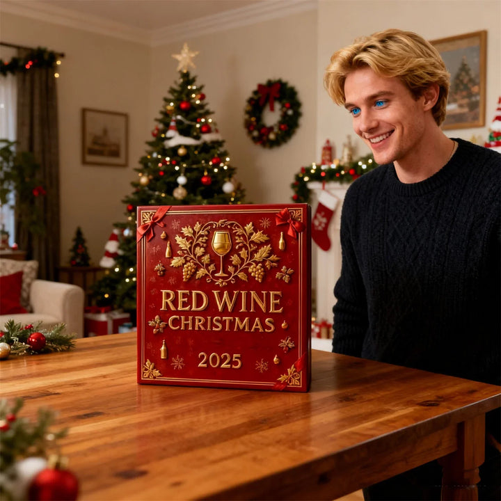 Wine Bottle Advent Calendar With 24 Ornaments | Christmas
