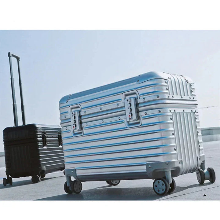Valise rigide en aluminium | À roulettes pivotantes
