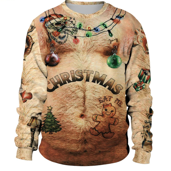 Men's Long Sleeve Winter Christmas Sweater | Printed