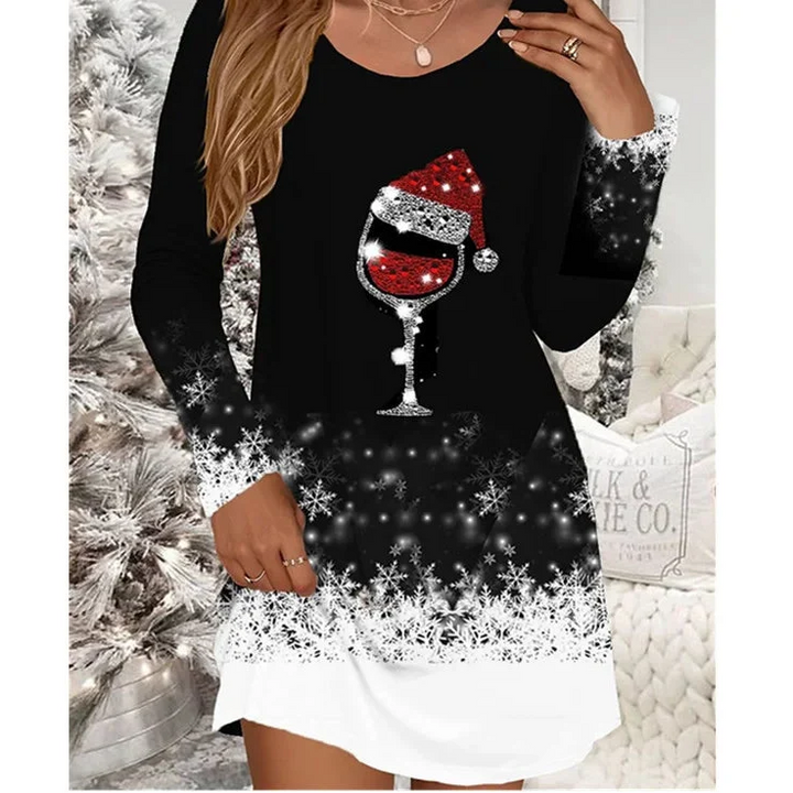 Women's Long Sleeve Christmas Mini Dress | Winter