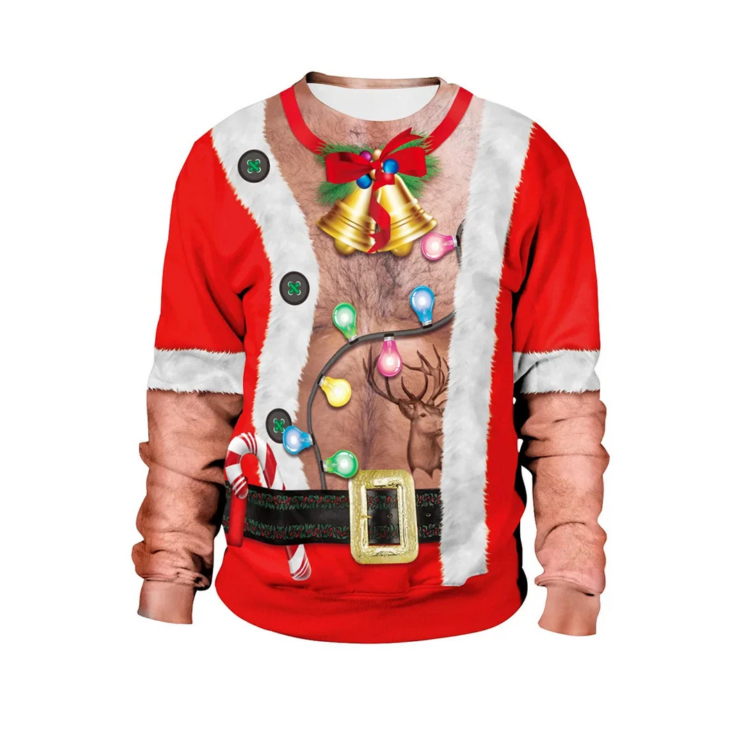 Men's Long Sleeve Winter Christmas Sweater | Printed