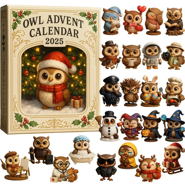 Calendrier de l’Avent avec verre de mer et mini-figurines de cheval et d’oiseau | Noël