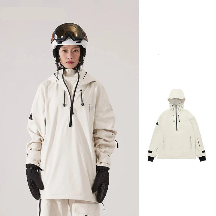 Unisex Half Zip Hooded Ski Jacket And Pant | Anorak